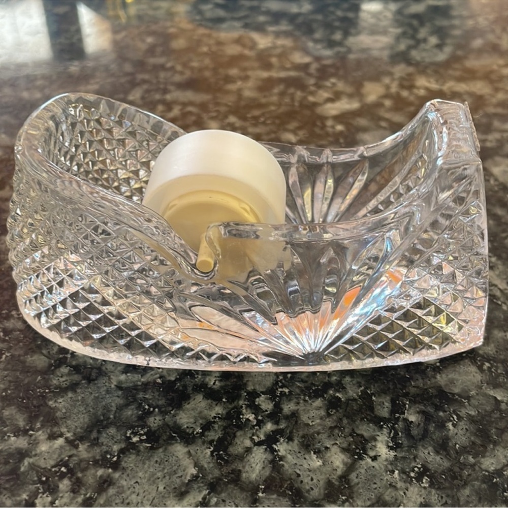 VINTAGE Godinger Legends 24% Lead Crystal Tape Dispenser - Picture 2 of 5